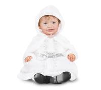 My Other Me Déguisement pour fille de maman Noël avec robe avec jupon et capeline à capuche blanche, taille 12-24 mois. Faites de votre bébé un accroche-regard pour Noël.