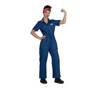 Mom Rosie The Riveter Costume Bleu M Enfants