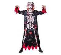 My Other Me Déguisement squelette pour homme adulte noir et rouge avec combinaison et capuche 3D taille ML. Embarquez pour une nuit de mystère et de fantaisie