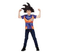 My Other Me - Déguisement T-shirt Goku pour garçon avec t-shirt imprimé en bleu et orange, taille 6-8 ans. Vivez l'aventure des arts martiaux avec un style unique