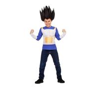 My Other Me Déguisement T-shirt Vegeta pour enfant avec t-shirt imprimé en bleu et blanc, taille 8-10 ans, idéal pour revivre les meilleures batailles de Dragon Ball Z
