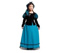 My Other Me Déguisement traditionnel Goyesca pour fille avec robe et coiffe en bleu et noir, taille 12-24 mois. Ressemble à une vraie dame d'époque