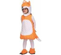 My Other Me Déguisement unisexe de renard orange avec robe, bonnet, chaussons et queue, taille 5-6 ans. Une touche de ruse et de charme pour toute aventure d'enfants