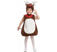 My Other Me Déguisement unisexe pour enfant de renne blanc et marron avec bonnet et robe taille 5-6 ans. Parfait pour créer des souvenirs inoubliables lors de vos fêtes de Noël