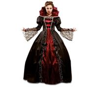 My Other Me Déguisement Vampire noir et rouge pour femme avec robe avec jupon et col taille XXL. Réveillez l'élégance sombre que vous portez en vous