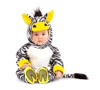 My Other Me Déguisement zèbre pour bébé unisexe avec bonnet, body et queue en blanc et jaune, taille 0-6 mois. Laissez votre petit rejoindre le plus adorable troupeau