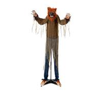 My Other Me - Loup marron avec mouvement avec dimensions 100 x 20 x 160 cm et piles 3 x AA incluses. Un effet effrayant pour vos décorations d'Halloween