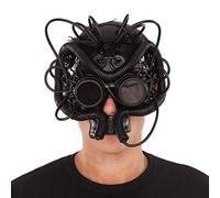 My Other Me - Masque steampunk unisexe adulte noir avec détails intégrés de lunettes et tubes mécaniques. Un accessoire imposant pour donner un air rétrofuturiste à votre tenue