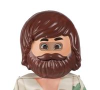 My Other Me - Masque unisexe adulte beige et marron collection Playmobil. Parfait pour compléter votre look de figurine de bloc avec une touche amusante et originale