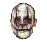 My Other Me - Masque unisexe adulte Clown tueur blanc et bleu. Un accessoire tétrique qui apportera un air dérangeant à votre look d'horreur d'Halloween