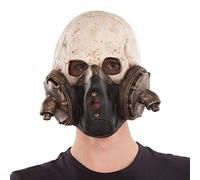 My Other Me - Masque unisexe adulte Crâne Apocalypse blanc et noir. Apporte un air dérangeant lors de fêtes à thème et de rencontres post-apocalyptiques