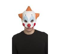 My Other Me Masque unisexe adulte de clown sinistre blanc. Un accessoire inquiétant pour animer les fêtes d'horreur d'Halloween ou les carnavals avec un point effrayant