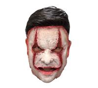 My Other Me Masque unisexe adulte de clown tueur blanc et rouge. Détail effrayant pour transformer votre style en une fête d'horreur