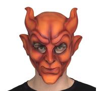 My Other Me - Masque unisexe adulte de démon orange avec cornes. Un accessoire inquiétant pour compléter votre caractérisation la plus sinistre