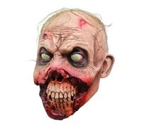 My Other Me - Masque unisexe adulte de monstre zombie infecté beige et rouge. Ayez peur lors de vos fêtes avec une touche vraiment effrayante