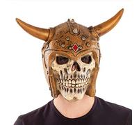 My Other Me Masque unisexe adulte Squelette Viking avec casque et cornes intégrées. Un accessoire sombre et guerrier pour compléter votre tenue lors d'une nuit d'horreur épique