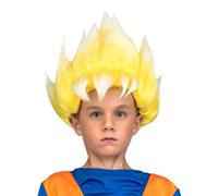 My Other Me Perruque jaune pour enfant Saiyan Goku de taille 25 x 26 x 14 cm, taille enfant. Parfaite pour libérer votre pouvoir Saiyan à chaque bataille
