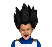 My Other Me Perruque noire pour enfant Vegeta de taille 25 x 26 x 14 cm taille enfant. Libérez votre pouvoir avec cette incroyable tenue de guerrier Saiyan.
