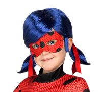 My Other Me Perruque rouge Ladybug pour fille avec perruque et masque - Parfaite pour briller lors d'une fête costumée avec un style héroïque