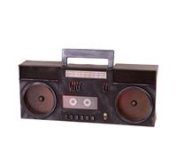 My Other Me - Radiocassette noire avec lumière et son, dimensions 40 x 16 x 7 cm et avec piles 3 x AAA incluses. Un accessoire rétro qui apporte une touche originale et attrayante à la décoration