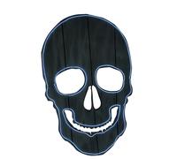 My Other Me - Silhouette néon tête de mort noire avec dimensions 52 x 34,5 cm et piles 2 x AA incluses. Ajoute une touche inquiétante à votre décoration nocturne