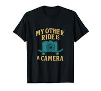My Other Ride is a Camera Skateboard Design T-Shirt