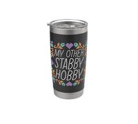 My Other Stabby Hobby Hobby Yarn Crafts Stitching Cross Stitch Gobelet isotherme en acier inoxydable double paroi