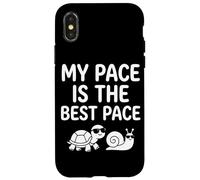 My Pace is The Best Pace Escargot Tortue Slow Unhurried Living Coque pour iPhone X/XS