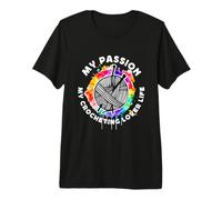 My Passion My Crocheting Needlework Fil à Crochet Crochet T-Shirt Haut de Gamme