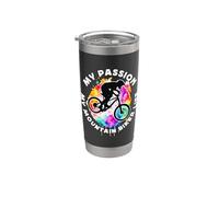 My Passion My Mountain Biker VTT VTT Biker Gobelet isotherme en acier inoxydable double paroi