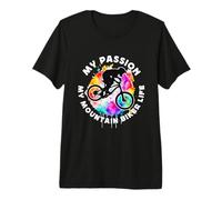 My Passion My Mountain Biker VTT VTT Biker T-Shirt Haut de Gamme