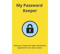 My Password Keeper: A simple and organized place to store your websites, usernames, passwords, and important login details. | 6x9 Inches, 115 pages | ... Fits in drawers | Comfortable writing space.