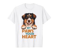 My Paws Your Heart Chien Lover propriétaire d'animal T-Shirt Graphique avec Valeur