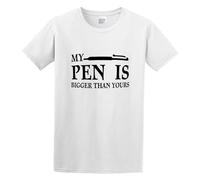 My Pen is Bigger Than Yours Men's Cotton Shirt Tee S, White White M