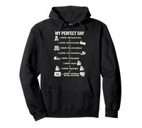 My Perfect Day Cat Schedule Funny Cat Lover Feline Life Sweat à Capuche