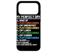 My Perfect Day Wake Up Play Jeux vidéo Eat Breakfast Play V Coque pour iPhone 17 Pro Max