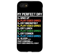My Perfect Day Wake Up Play Jeux vidéo Eat Breakfast Play V Coque pour iPhone SE (2020) / 7/8