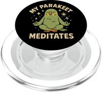 My Perruche Bird Meditates Funny Cute Vintage PopSockets PopGrip pour MagSafe