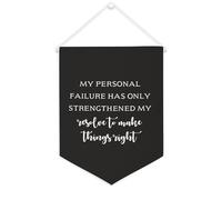 My Personal Failure Has Only Strengthened My Resolve to Make Things Right Bannière en toile 30,5 x 40,6 cm à suspendre au mur pour chambre à coucher, chambre d'enfant, décoration d'intérieur