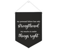 My Personal Failure Has Only Strengthened My Resolve to Make Things Right Bannière en toile 30,5 x 40,6 cm à suspendre au mur pour chambre à coucher, chambre d'enfant, décoration d'intérieur