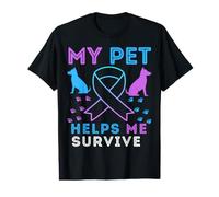 My Pet Helps Me Survive Soutien émotionnel Prévention du Suicide T-Shirt Graphique avec Valeur