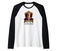 My Pet is The Boss Funny Regal Cat on Throne Manche Raglan