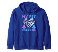 My Pet Needs Me Suicide Soutien émotionnel Chien Garçon Fille Sweat à Capuche