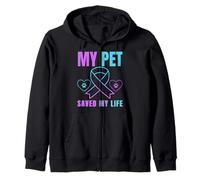 My Pet Saved My Life Soutien émotionnel Prévention du Suicide Sweat à Capuche