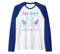 My Pet Saved My Life Suicide Soutien émotionnel Chat Manche Raglan