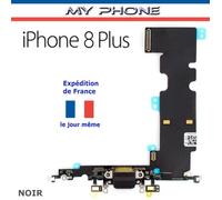 MY PHONE : Connecteur de CHARGE pour APPLE IPHONE 8 PLUS NOIR + Microphone Dock Port micro USB Nappe Flex
