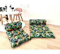 My Photostation.com Coussin d'escalade Montessori Jungle Verte Imprimé 100% coton Lavable Douce 45 x 110 cm (S) ou 70 x 120 cm (L) Arche d'escalade pour enfant