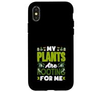 My Plants are Rooting for Me Jeu de Mots Amusant pour Les Amoureux des Plantes Coque pour iPhone X/XS