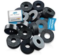 My Plast entretoises - entretoises pour la construction de terrasses, plaquettes de compensation rondes en plastique, 30 x 6,2 x 3 mm, 150 pièces, noir