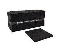 My Plast I 90 x 90 x 8 mm - Lot de 25 patins de terrasse - Tapis de protection en caoutchouc résistant à l'eau pour terrasse en bois